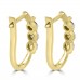 1.10 ct Ladies Round Cut Diamond Hoop Huggie Earrings